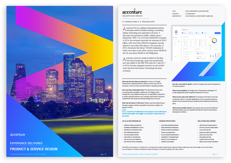 Accenture UX/UI product and service design case study